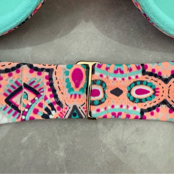 Women’s Shade & Shore Light Lift Push Up Halter Tassel Bikini Swimsuit Top 34DD - Picture 8 of 16